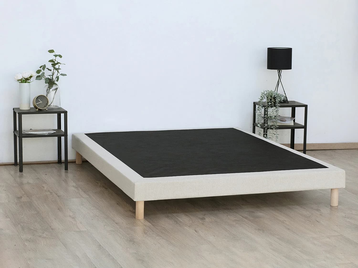 Sommier déco tapissier 140 x 190 cm - Beige - KOZANI de YSMÉE