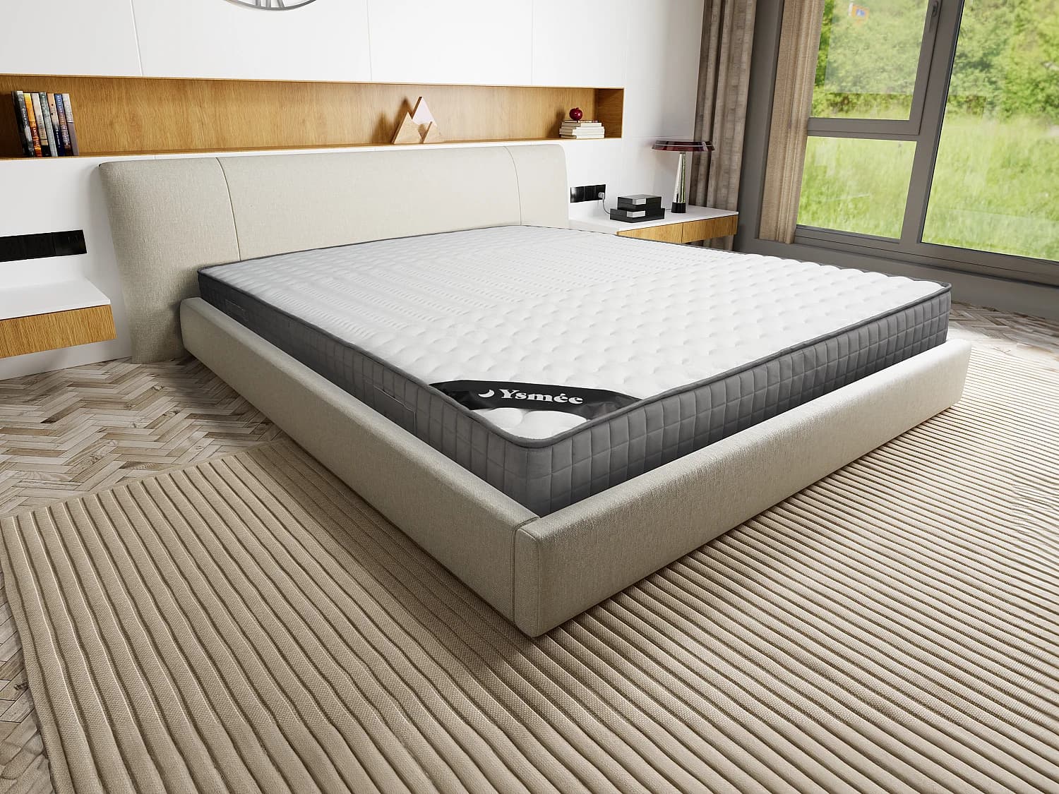 Matelas 160 x 200 cm mousse et accueil mémoire de forme 11 zones ép.22cm - DANEVO de YSMÉE