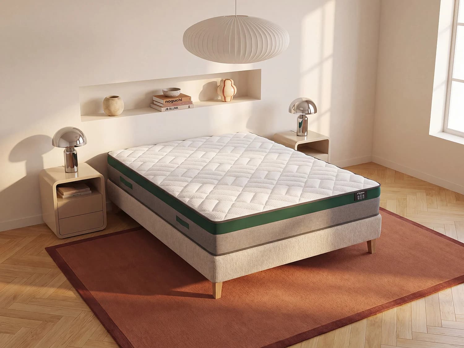 Matelas 140 x 190 cm ressorts ensachés ép.22cm - PRESTIGE de YSMÉE